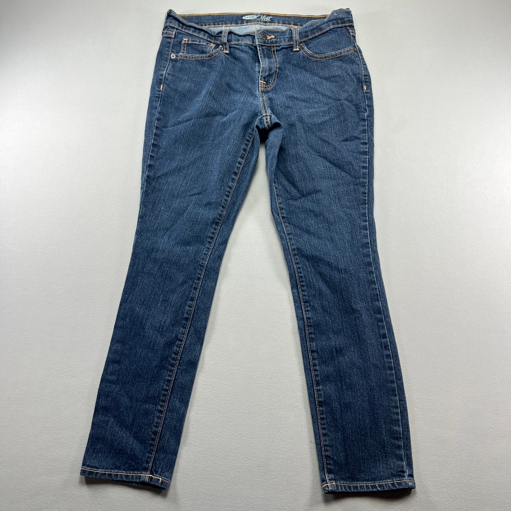 Old Navy The Flirt Jeans Womens 8 Blue Denim Cotton Stretch Low Rise Skinny Leg